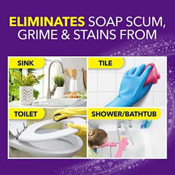 Kaboom Foam-Tastic Foaming Bathroom Cleaner, Fresh Scent, Spray Can, Eliminates Soap Scum, Grime and Stains,, 19 Oz (Pack of 8)