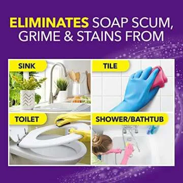 Kaboom Foam-Tastic Foaming Bathroom Cleaner, Fresh Scent, Spray Can, Eliminates Soap Scum, Grime and Stains,, 19 Oz (Pack of 8)