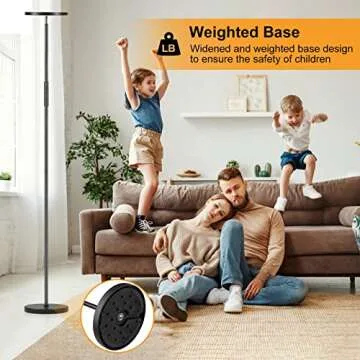 LED Floor Lamp for Bedroom, 36W 3600LM Super Bright 350W Equivalent Floor Lamp with Remote Control, 69" Tall Standing Lamp with Stepless Dimmable, Modern Torchiere Corner Lamps for Living Room