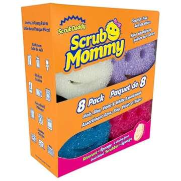 Scrub Daddy Scrub Mommy Dual-Sided Scrubber and Sponge, Variety Pack of 8