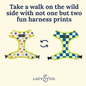 Cute Reversible Dog Harness for XS to XL Dogs