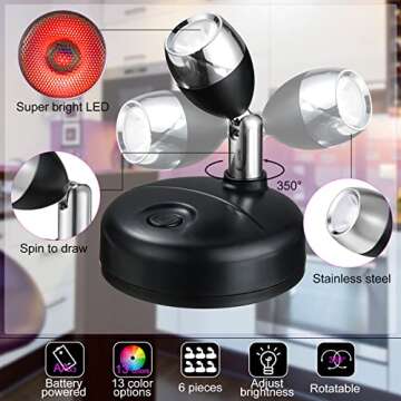 Tuanse 12 Pcs RGB LED Spotlight for Indoor Display