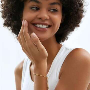 Yowivon Gold Plated Bracelets Dainty Cute Adjustable Slider Chain Bracelet Minimalist Tiny Thin Link Bracelet Fashion Tarnish Free Gold Jewelry for Women Trendy Gifts