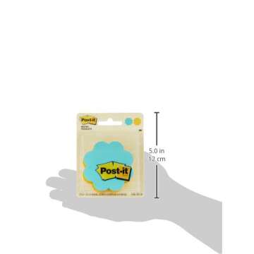 Post-it Daisy Shape Sticky Notes, Assorted Colors in Pack