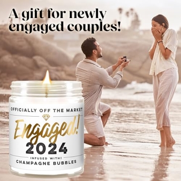 Wax & Wit 2024 Engagement Candles Gifts for Couples - Bridal Shower Gifts for Bride Gifts - Bachelorette Gifts for Bride to Be Gifts - Engagement Gifts for Her - Gifts for Newly Engaged Couples, 9oz