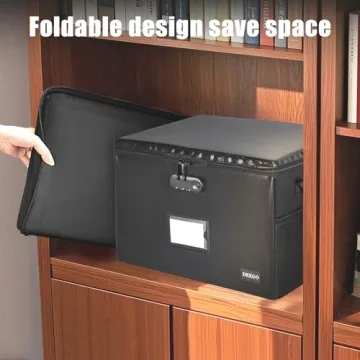 DEEGO Fireproof Water-Resistant Document Box with Lock