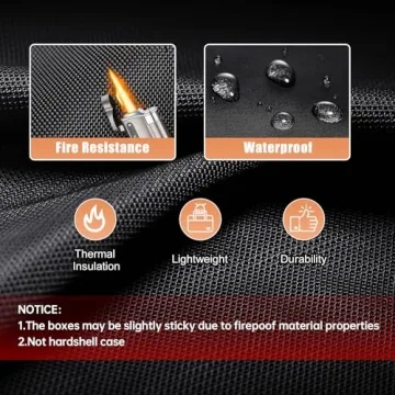 DEEGO Fireproof Water-Resistant Document Box with Lock