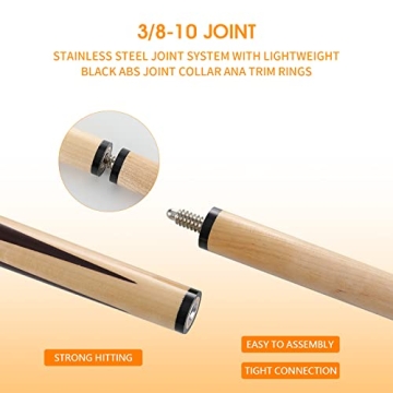 HMQQ Pool Cue Stick Set of 2 or 4 for All Skills