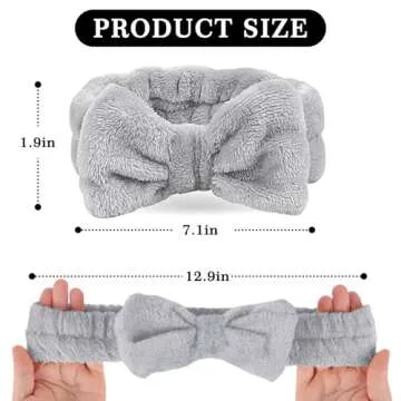 LADES Soft Skincare Headband – Adjustable, Comfortable & Stretchy Fabric, Cute Patterns for Makeup, Facial – Non-Slip, Headband for Hair Control