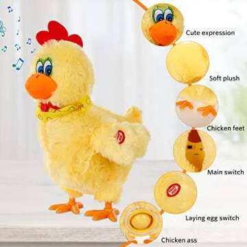 SOMOYA Chicken Laying Egg Toy - Fun Plush for All Ages