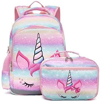Unicorn Octsky Backpack and Lunch Bag for Kids