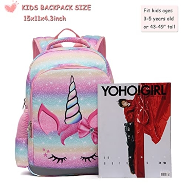 Unicorn Octsky Backpack and Lunch Bag for Kids