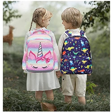 Unicorn Octsky Backpack and Lunch Bag for Kids