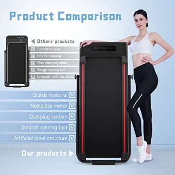 Sperax Under Desk 2 in 1 Walking Pad Treadmill