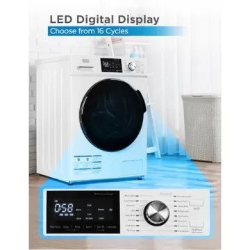 Compact BLACK+DECKER Washing Machine with 16 Cycles