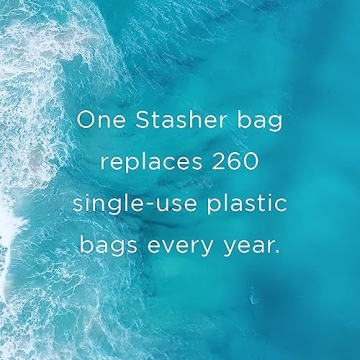 Stasher Platinum Silicone Food Grade Reusable Storage Bag, Aqua (Sandwich) | Reduce Single-Use Plastic | Cook, Store, Sous Vide, or Freeze | Leakproof, Dishwasher-Safe, Eco-friendly | 28 Oz