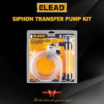 ELEAD Multi-Use Siphon Vacuum Oil Extractor Pump Fluid Extractor Siphon Transfer Pump for Gasoline L...