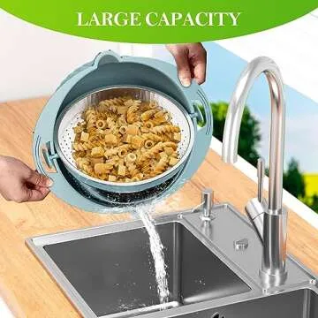 4-in-1 Colander Set for Easy Food Preparation and Straining