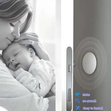 Wall Protectors from Door Knobs-Efbock White Silicone Door Stoppers Wall Protector-Premium Door Bumper Wall Guards for Home or Office -Self Adhesive Door Handle Bumper Guard Stopper Rubber Stop