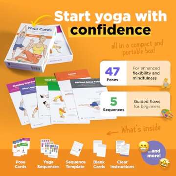 WorkoutLabs Yoga Cards – Beginner: Essential Flash Cards for Poses & Meditation