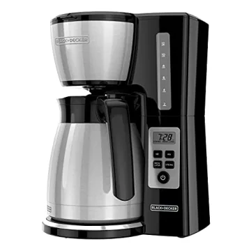 BLACK+DECKER 12 Cup Thermal Programmable Coffee Maker with Brew Strength & VORTEX Tech