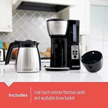 BLACK+DECKER 12 Cup Thermal Programmable Coffee Maker with VORTEX Tech