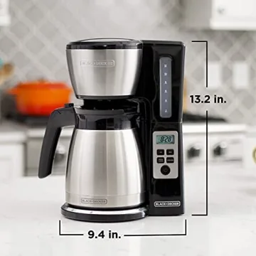 BLACK+DECKER 12 Cup Thermal Programmable Coffee Maker with VORTEX Tech