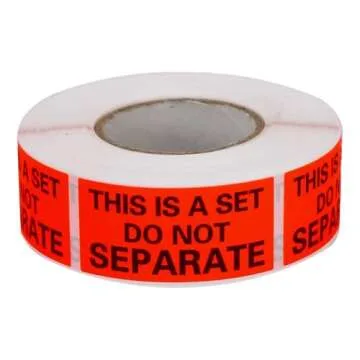 This is a Set Do Not Separate Labels (1in. X 2in. - 500/Roll), FBA Packing Labels, Red Orange, 2 Rolls - Total 1,000 Labels