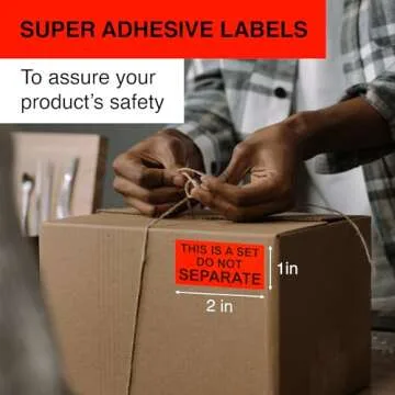 This is a Set Do Not Separate Labels (1in. X 2in. - 500/Roll), FBA Packing Labels, Red Orange, 2 Rolls - Total 1,000 Labels