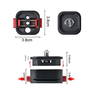 Quick Release Plate for DSLR and Action Cameras