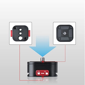 Quick Release Plate for DSLR and Action Cameras