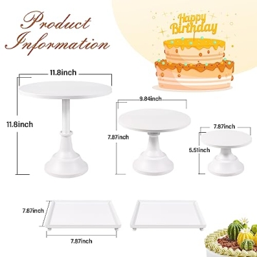 White Metal Cake Stand Set for Elegant Dessert Displays