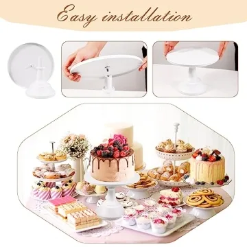 White Metal Cake Stand Set for Elegant Dessert Displays