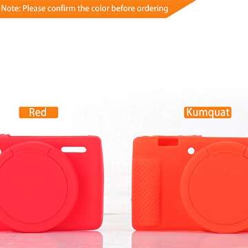 Pocoukate Camera Case for Sony ZV-1, ZV1 Camera Case Digital Camera Anti-Scratch Slim Fit Soft DSLR Camera Sleeve with Screen Protector for Sony ZV-1 (Red)