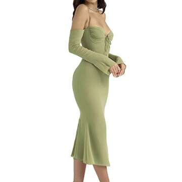 Sexy Women Sleeveless Backless Cutout Maxi Dress Y2k Tie Dye Print Long Dress Bodycon Night Party Summer Dress (Grass Green, M)