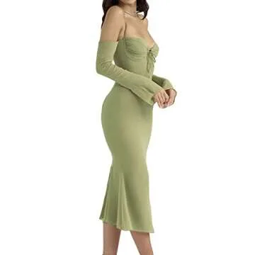 Sexy Women Sleeveless Backless Cutout Maxi Dress Y2k Tie Dye Print Long Dress Bodycon Night Party Summer Dress (Grass Green, M)
