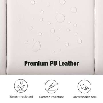 MoKo 9-11 Inch Puffy Tablet Sleeve Bag Fit with New 11-inch iPad Pro M4/iPad Air M2, iPad 10th Gen 10.9, iPad Pro 11, iPad Air 4/5th Gen 10.9, Built-in Elastic Band, PU Leather Carrying Case, White