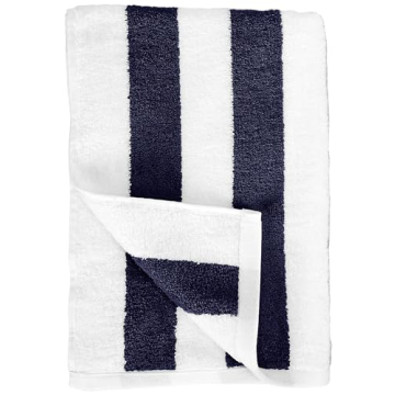 Amazon Basics 100% Cotton Cabana Stripe Towels in 2-Pack