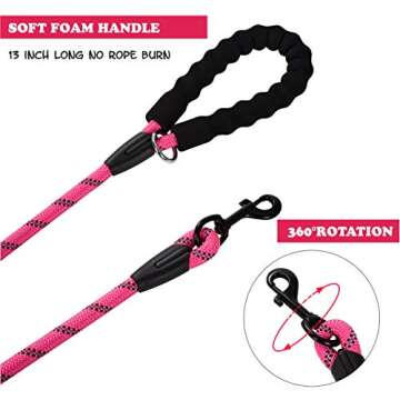 Poohoo Heavy Duty Pet Leash 2 Pack with Comfort Grip
