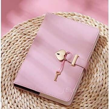 Heart Shape Lock Diary & Diamond Pen Set