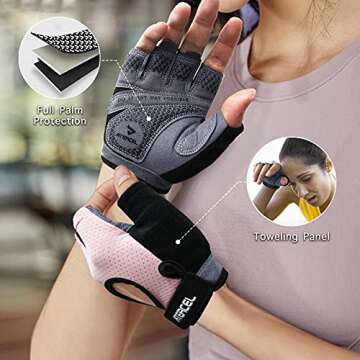 ATERCEL Weight Lifting Gloves Full Palm Protection, Workout Gloves for Gym, Cycling, Exercise, Breat...