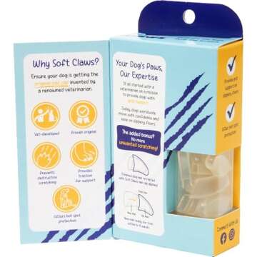 Soft Claws for Dogs - Clear XX-Large Nail Caps for Furniture Protection