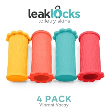 LeakLocks Toiletry Skins Leak Proof Travel Sleeves for Bottles