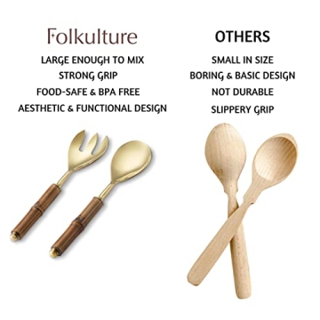 Folkulture Modern Stainless Steel Serving Utensils