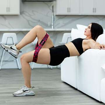 4KOR Resistance Animal Print Fit Bands - Set of 3 | Tone & Lift Glutes - Exercise Band for Strength Training, Yoga, Stretching, Barre or Pilates Workout - 3 Levels of Comfortable Resistance