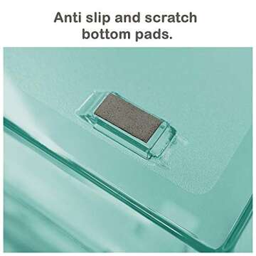 Acrimet Facility 3 Tier Letter Tray, Front Load, Letter Size/A4, Desktop File Organizer, Plastic (Clear Green Color)