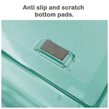 Acrimet Facility 3 Tier Letter Tray, Front Load, Letter Size/A4, Desktop File Organizer, Plastic (Clear Green Color)