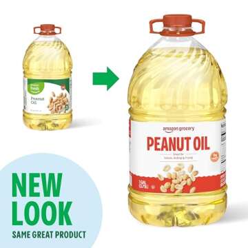 Amazon Grocery, Peanut Oil, 128 Fl Oz (Previously Amazon Fresh, Packaging May Vary)