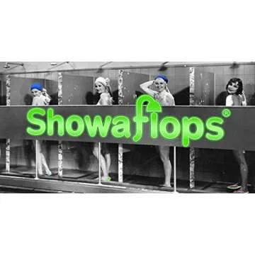 Showaflops Women's Casual Trendy Slip-Resistant Lightweight Soft Durable Multicolor Design Flip-Flops, White Marble, 9-10