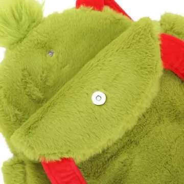 Grinch 3D Plush Tote Bag With Drop Handle